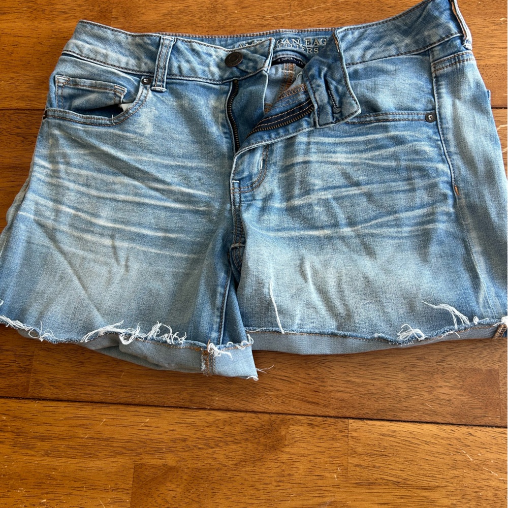 American Eagle midi denim shorts
